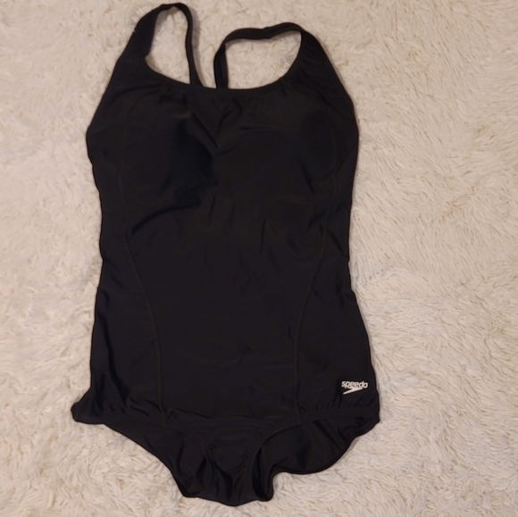 Speedo Powerflex black cross back swimsuit - Picture 9 of 11